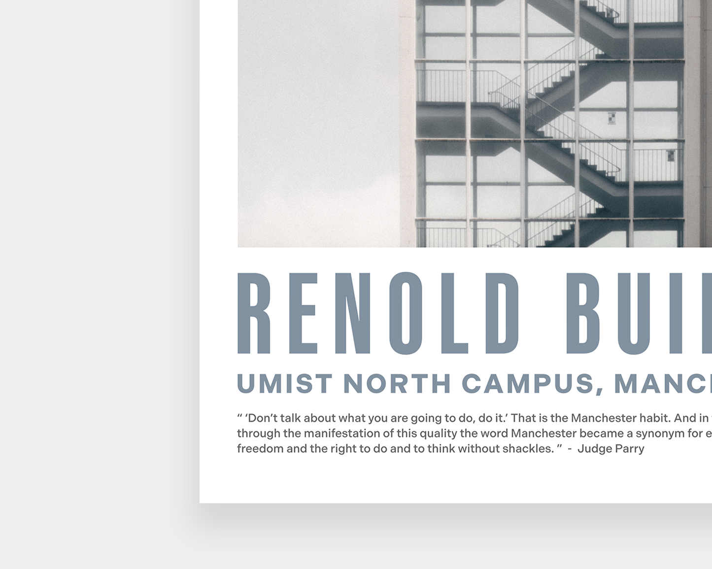 UMIST Renold Building Print