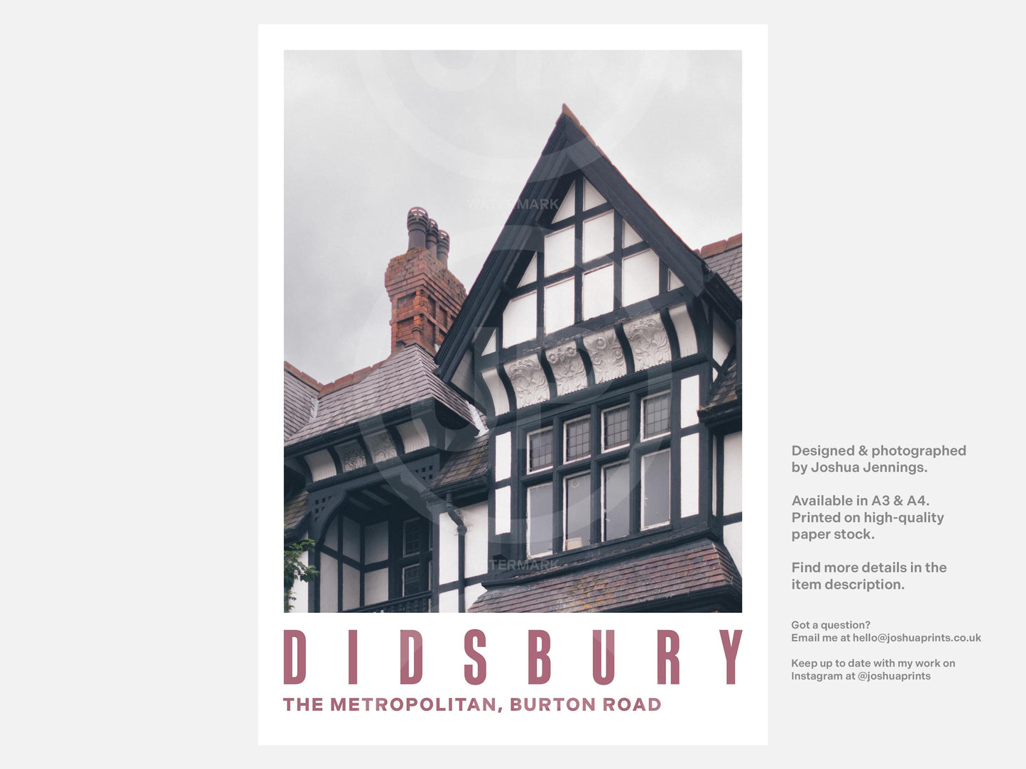 The Metropolitan Print (A3/A4) - Didsbury, Greater Manchester, UK - Traditional / Pubs / Architectural / Travel / Photographic Interest