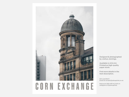 Corn Exchange Print (A3/A4) - Manchester, UK - Traditional / Victorian / Modernist / Mid-Century / Architectural / Photographic Interest