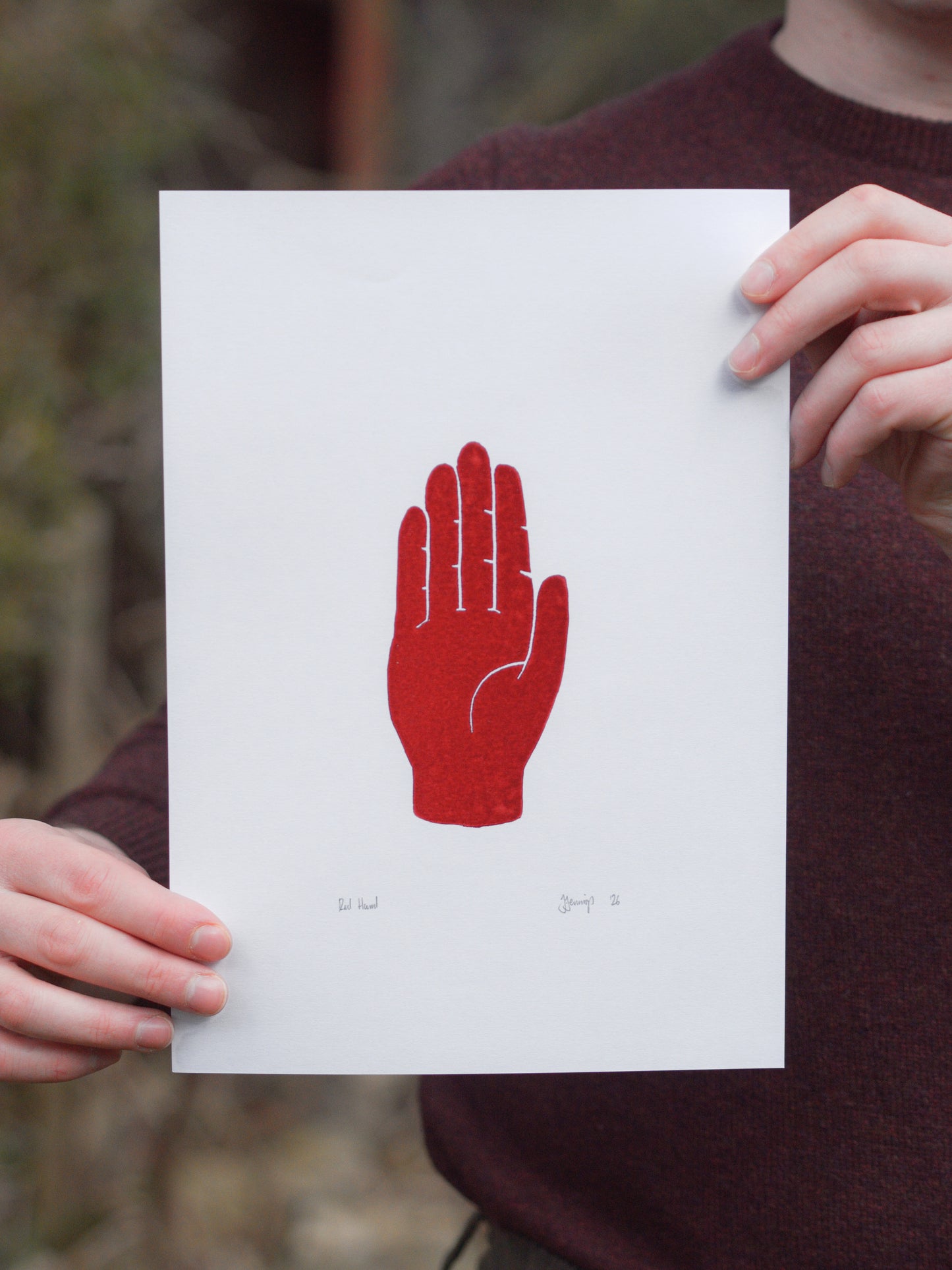 Red Hand Print